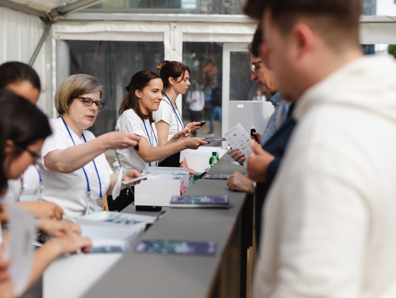 ticket counter at the festival