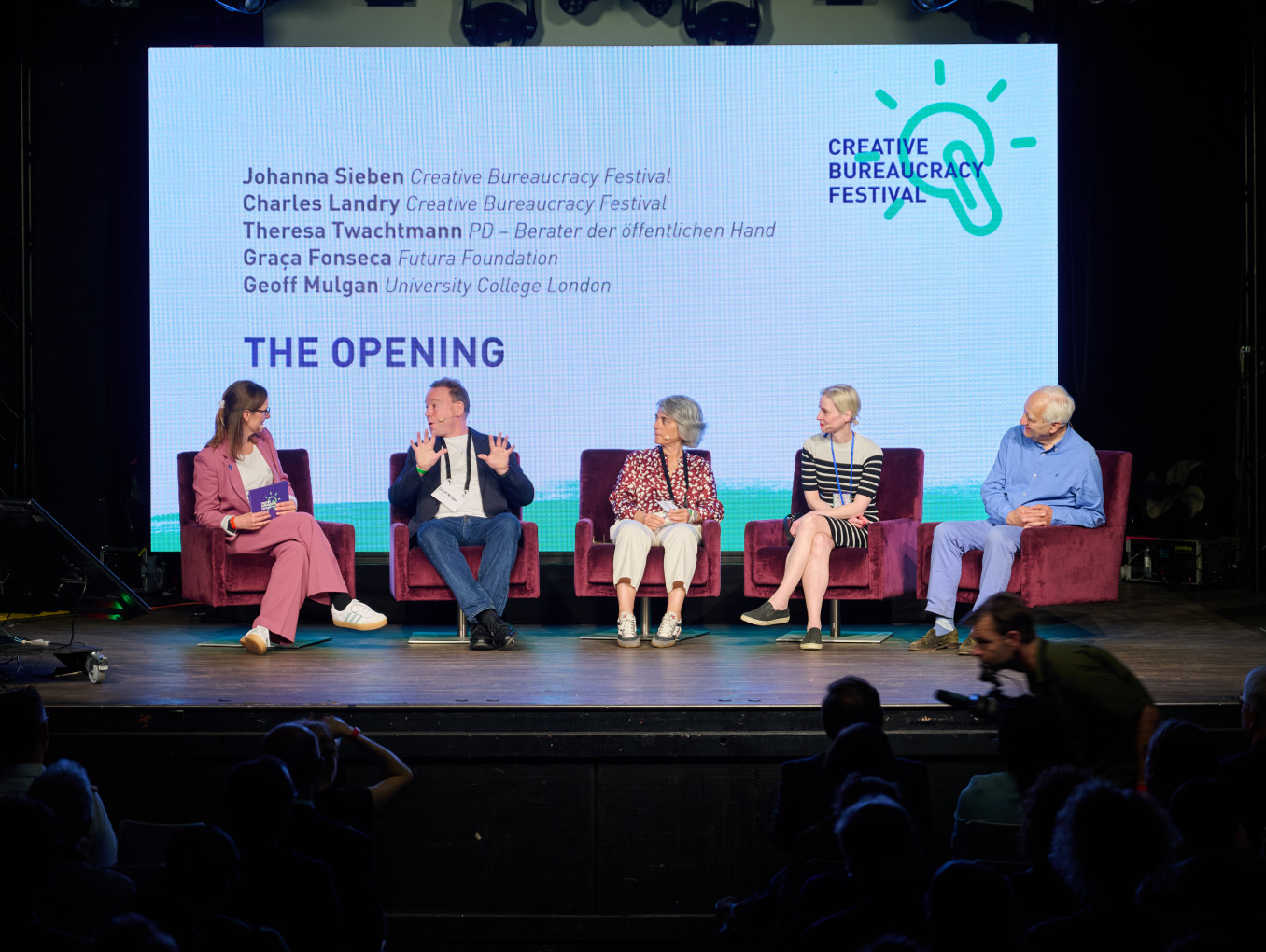 opening of the festival on the main stage with different speakers