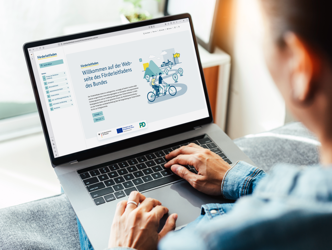 Screenshot Förderleitfaden Website