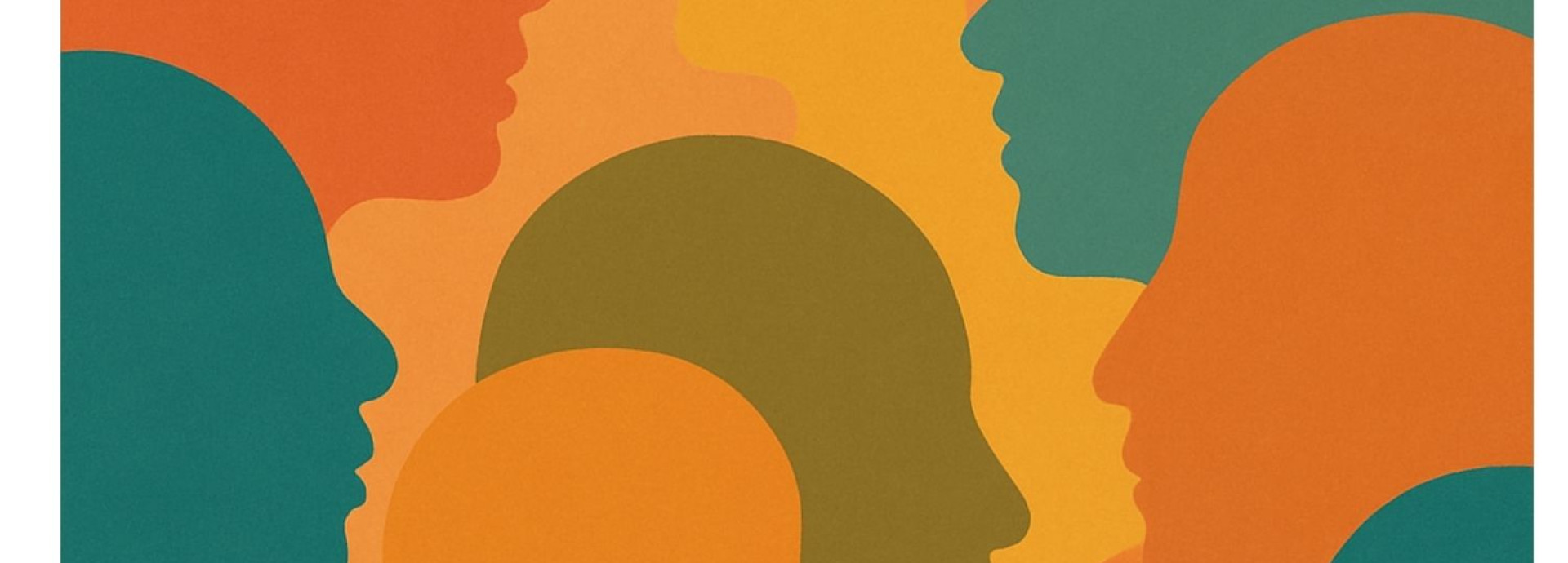 Abstract image of peoples heads 