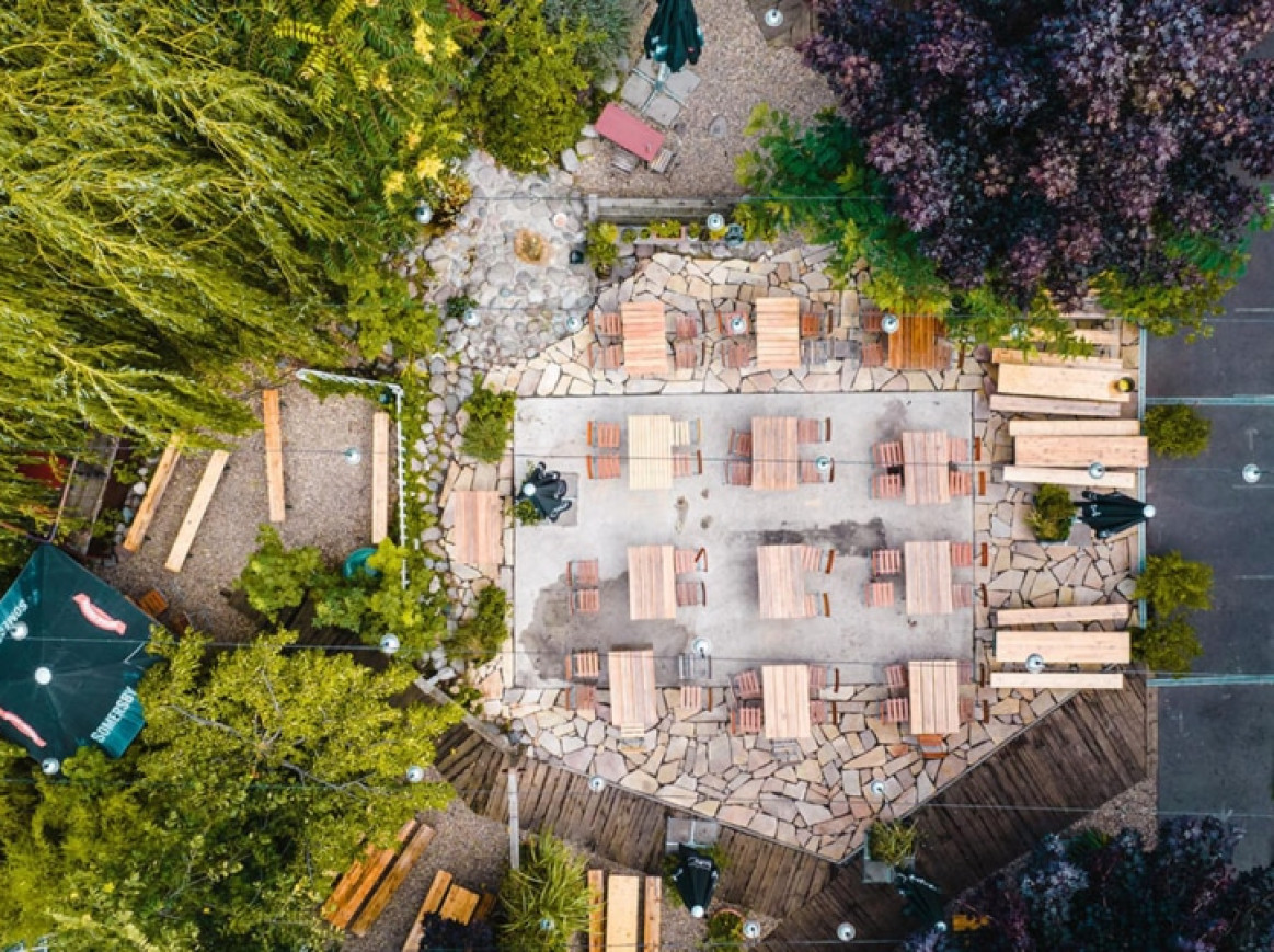 shot of Festsaal Kreuzberg from above