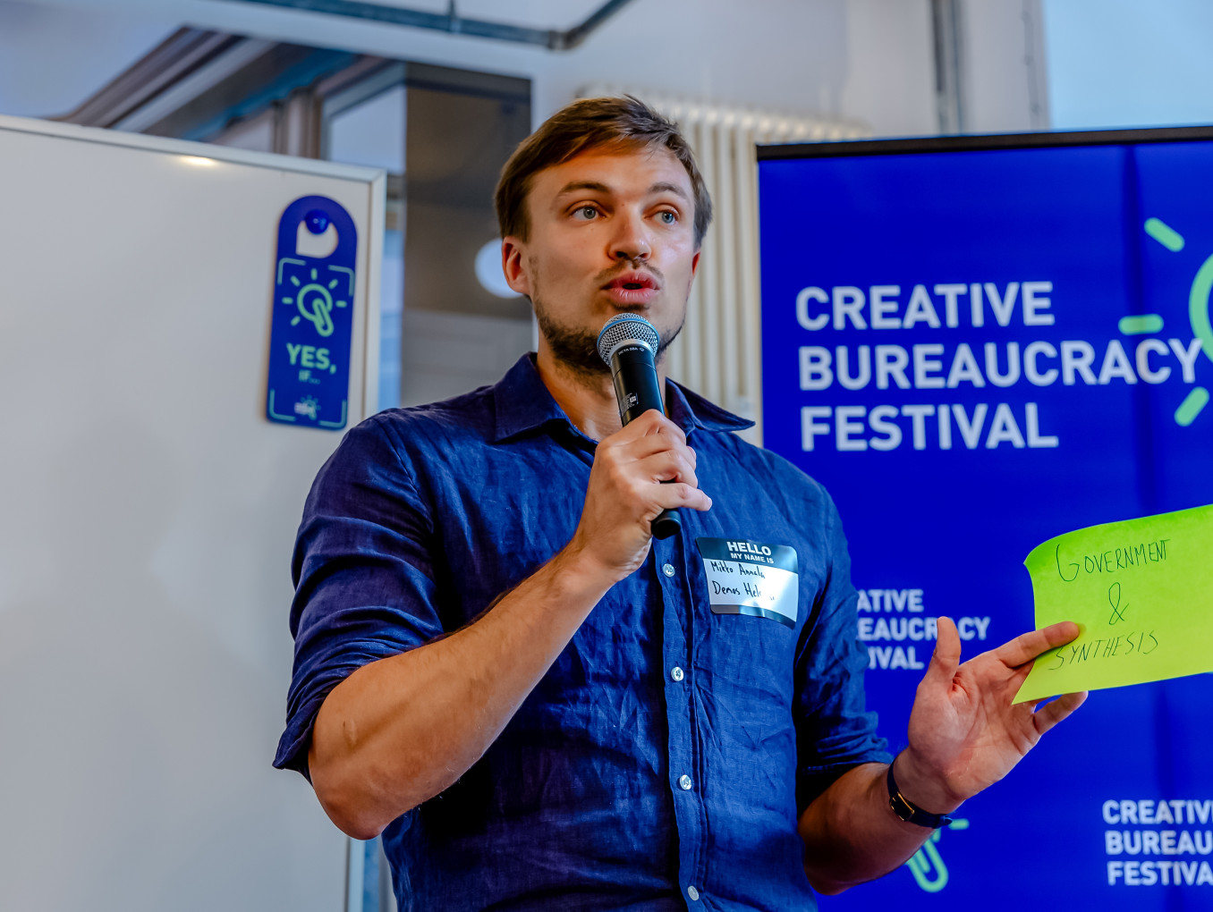 man holding presentation at the Global Government Innovator Forum