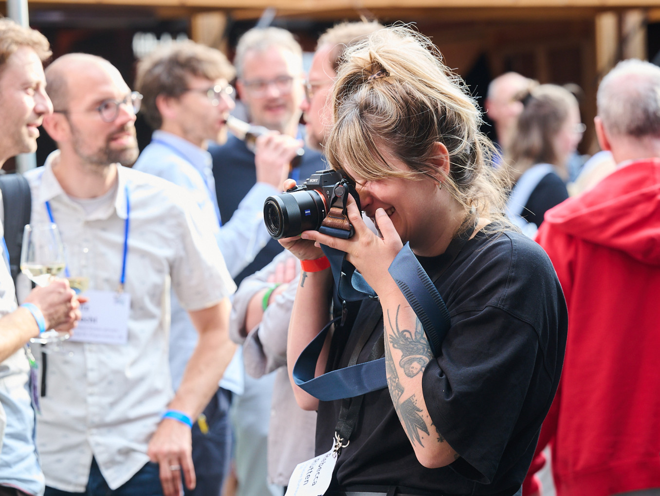 photographer at the festival taking pictures