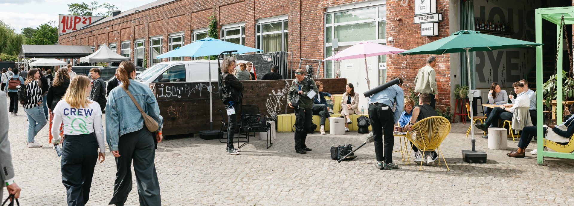 guests and crew at the festival location
