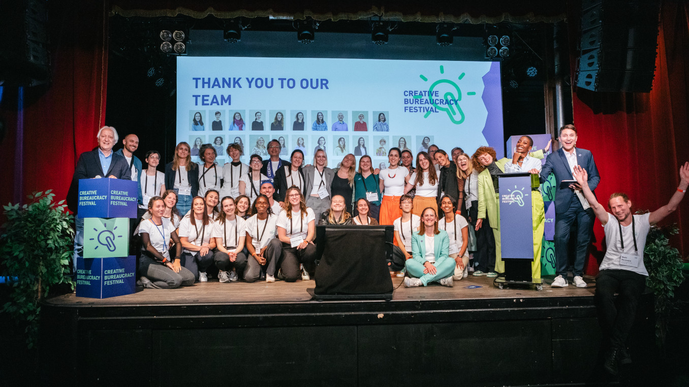 Team on the impact stage