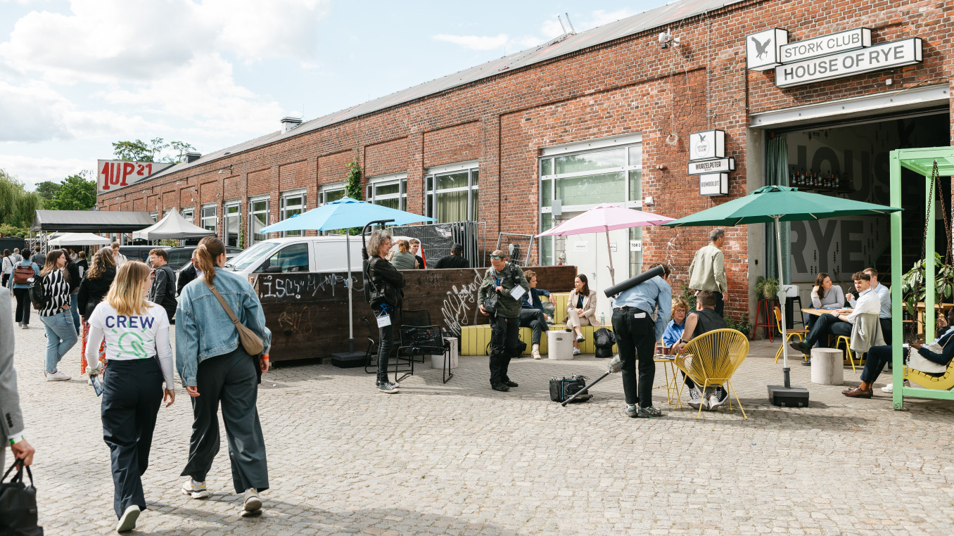 guests and crew at the festival location 